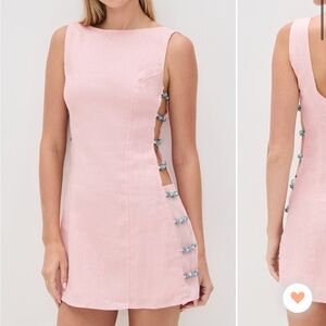 Pink Sleeveless Mini Dress